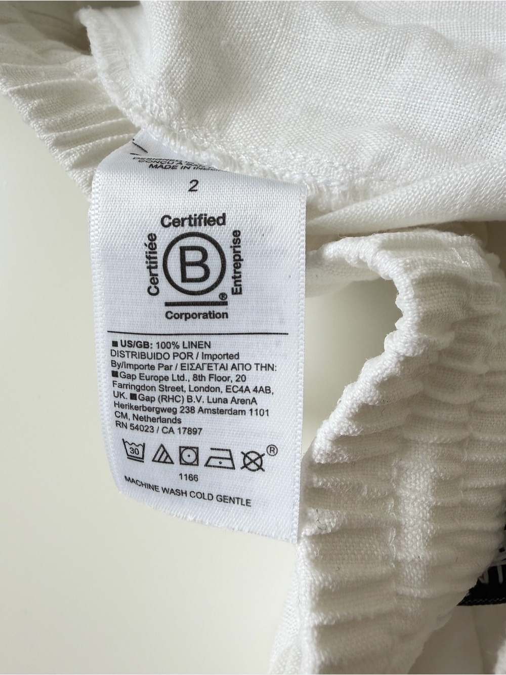 Athleta Retreat White 100% Linen Drawstring Joggers - Picture 9 of 13
